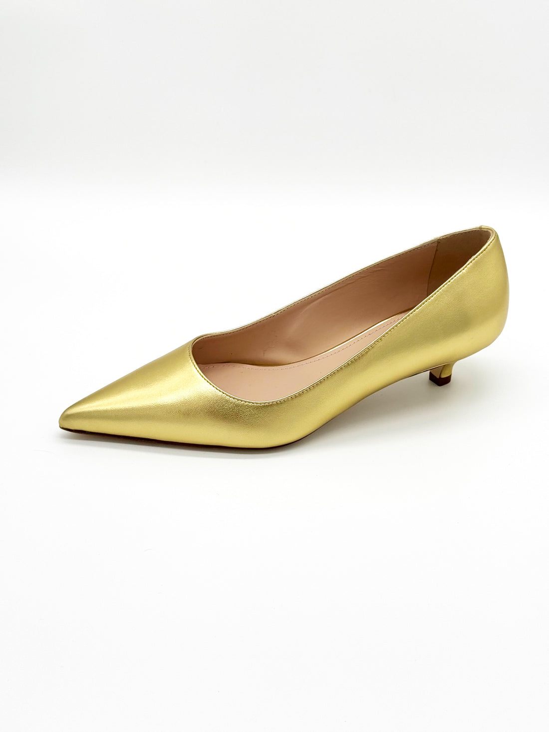 Kitten Heel Pump Gold - Sample Size 37
