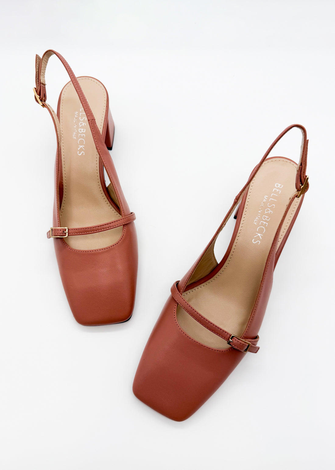 Strap Detail Slingback Dusty Rose - Sample Size 37
