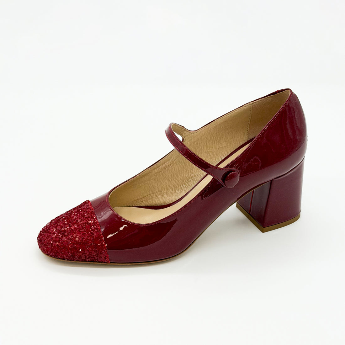 Cap Toe Mary Jane Deep Red - Sample Size 37