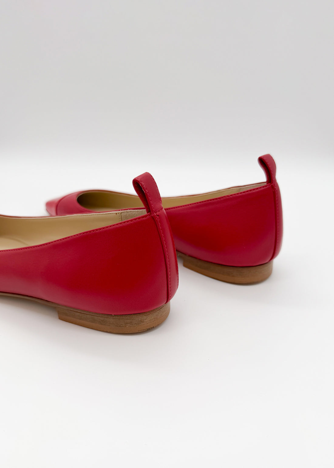 Cap Toe Ballerina Red - Sample Size 37