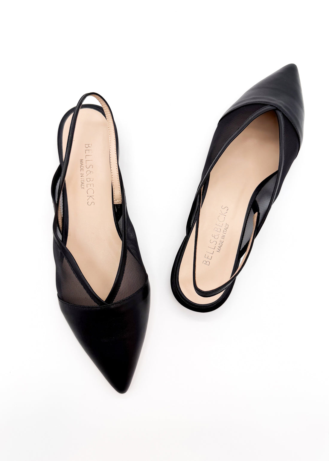 Flat Slingback with Mesh Black - Sample Size 37