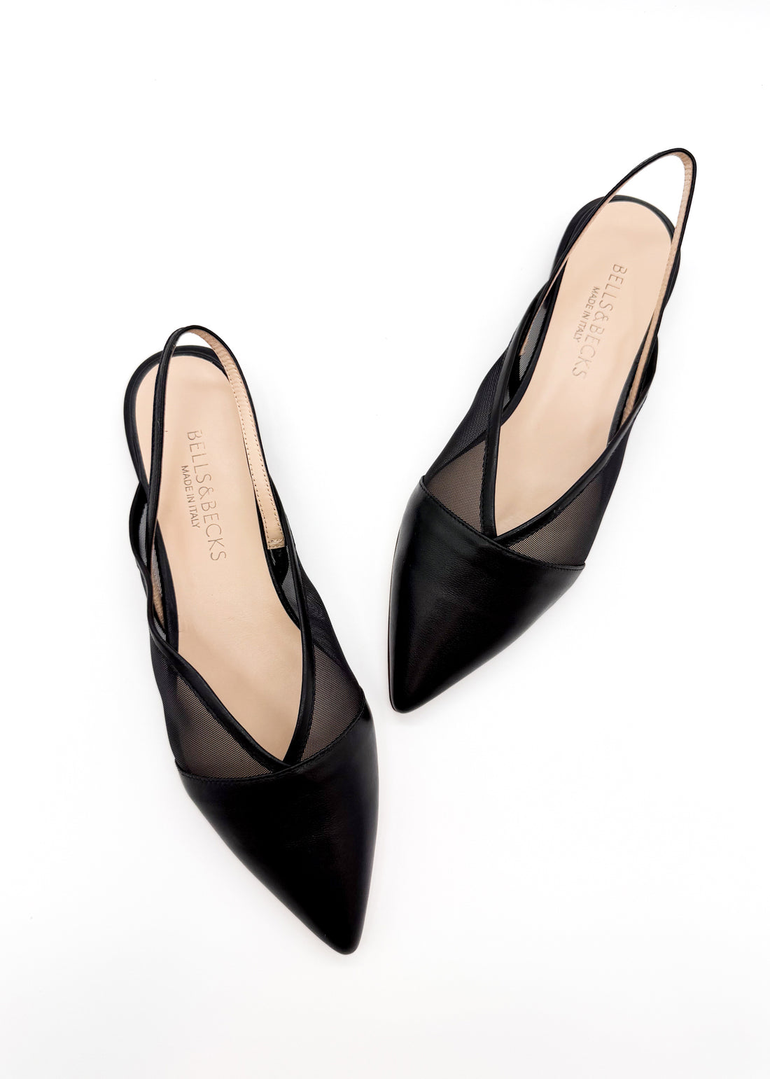 Flat Slingback with Mesh Black - Sample Size 37