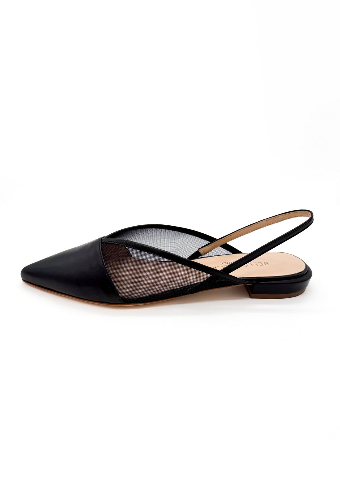 Flat Slingback with Mesh Black - Sample Size 37