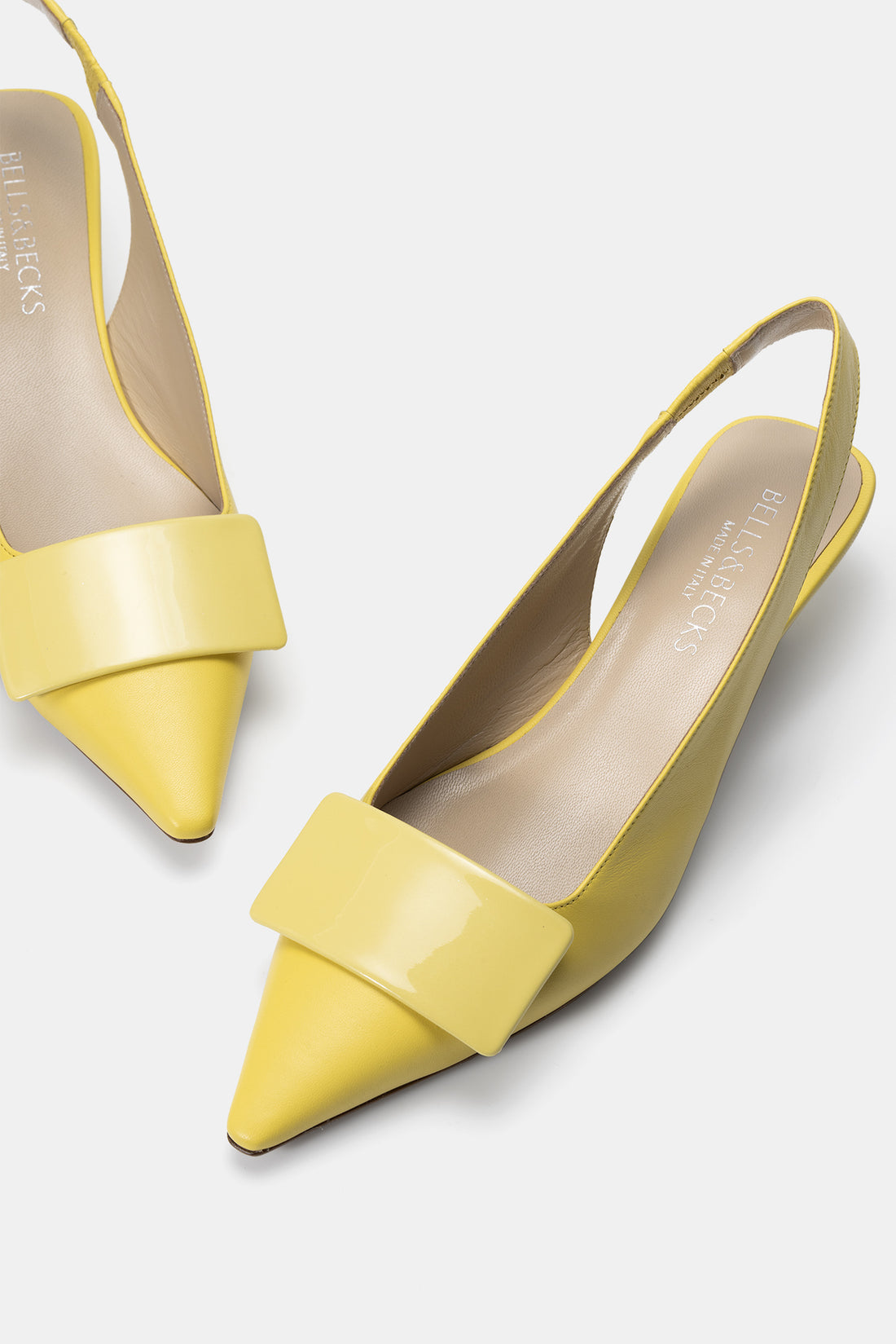 Pale yellow high heels best sale