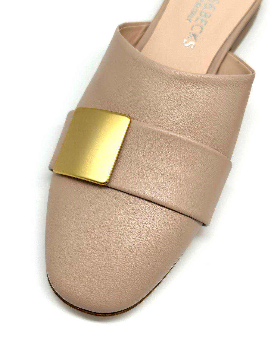 Mule with Gold Ornament Blush - Sample Size 37