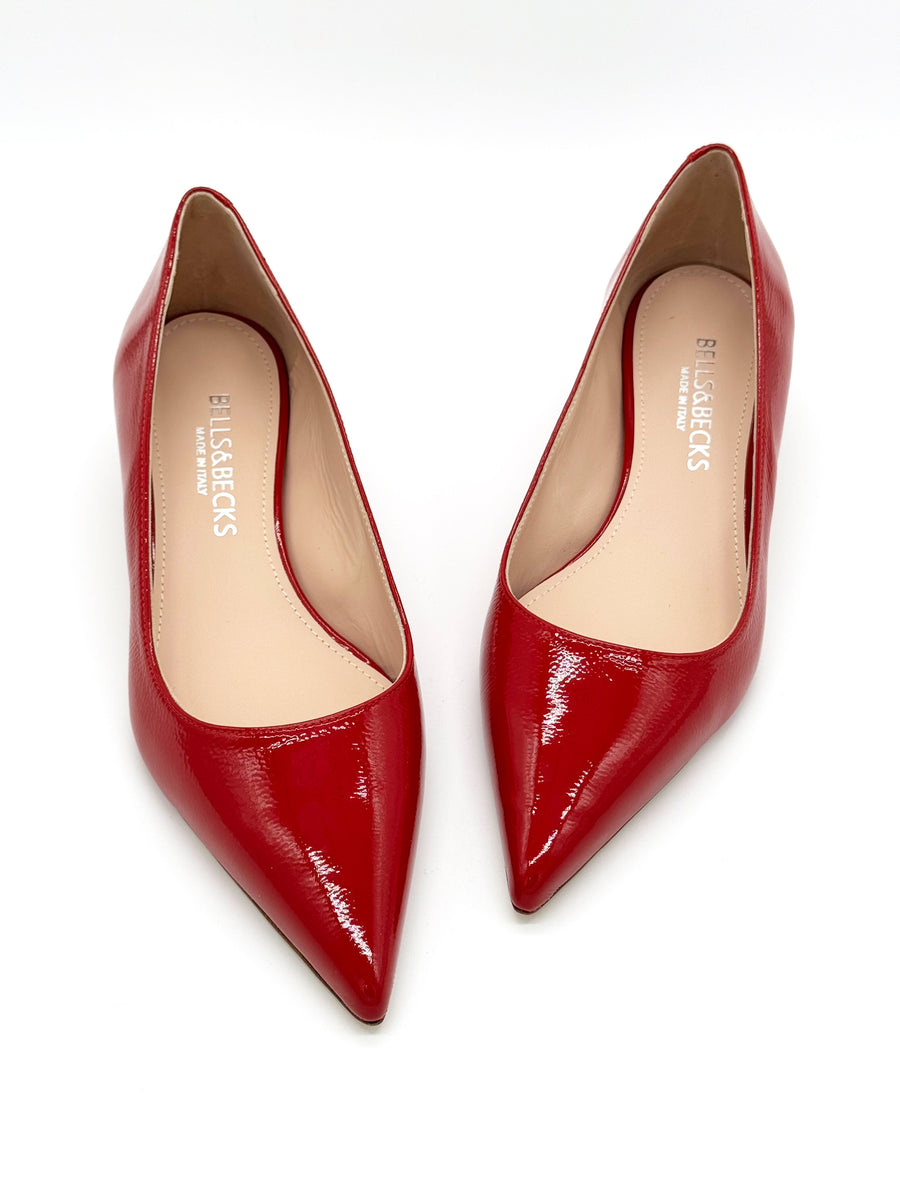 Kitten Heel Pump Red - Sample Size 37