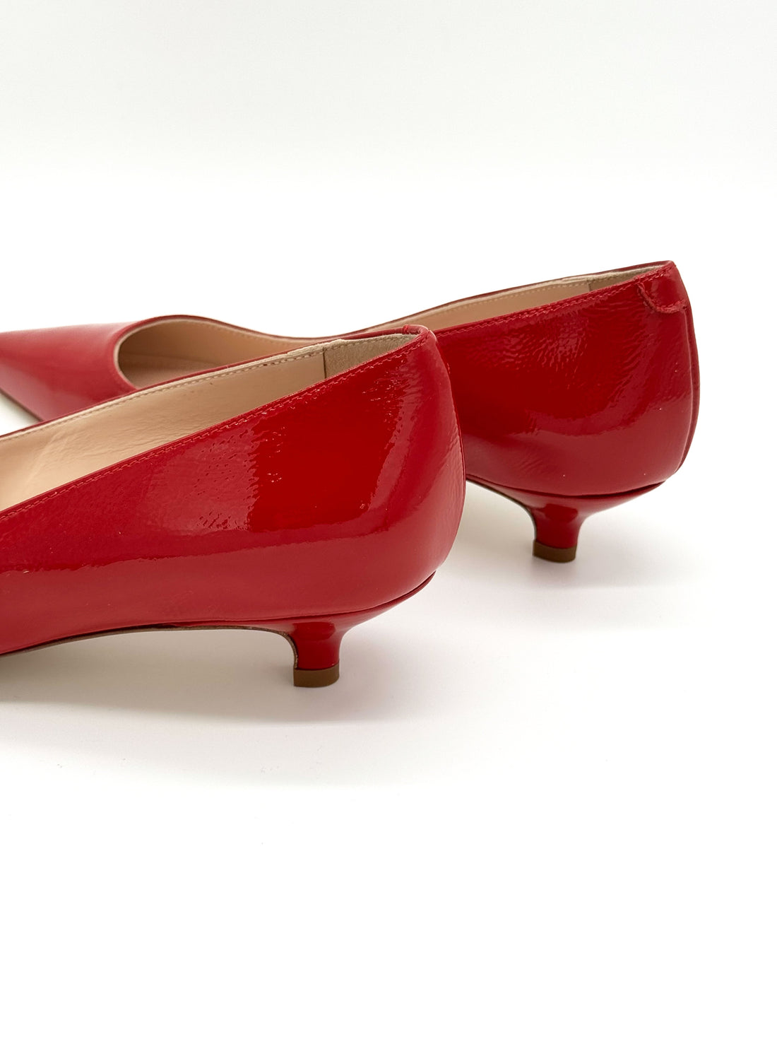 Kitten Heel Pump Red - Sample Size 37