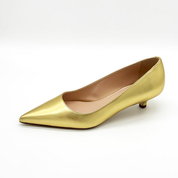 Kitten Heel Pump Gold - Sample Size 37