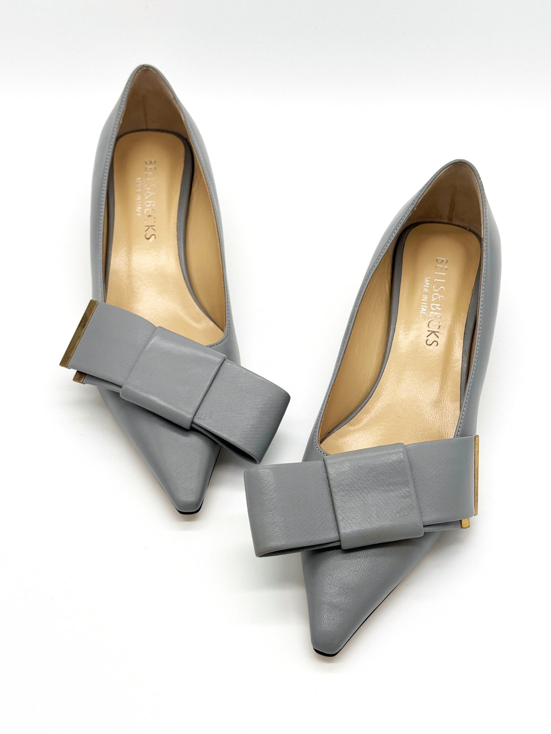 Kitten Heel Bow Pump Gray - Sample Size 37