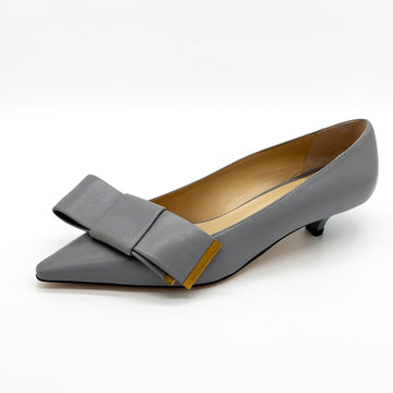 Kitten Heel Bow Pump Gray - Sample Size 37