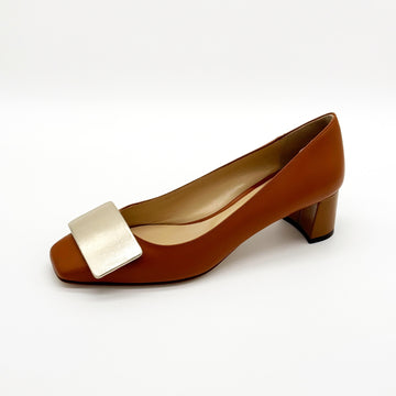 Sofia Pump Camel with Gold - Sample Size 37