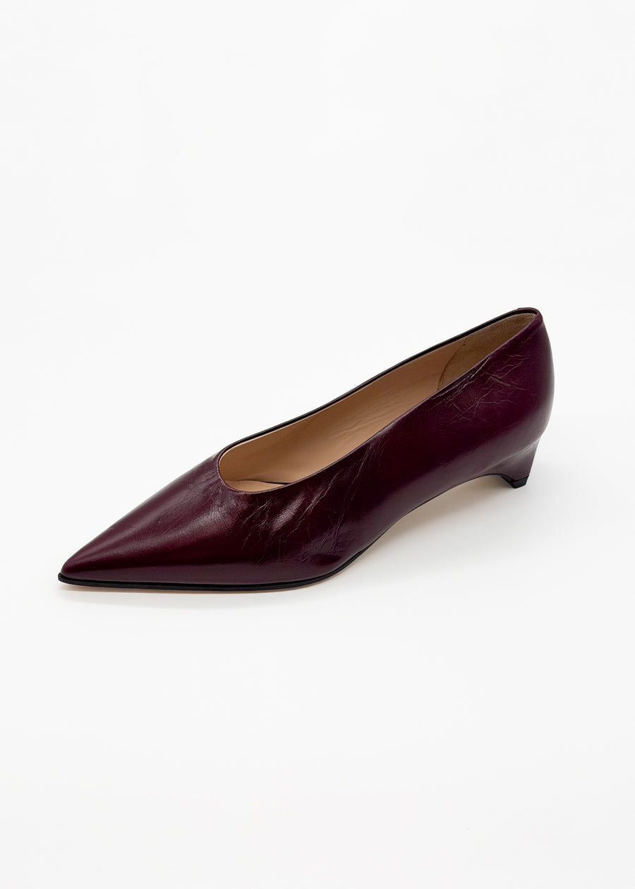 Mini Wedge Pump Burgundy - Sample Size 37