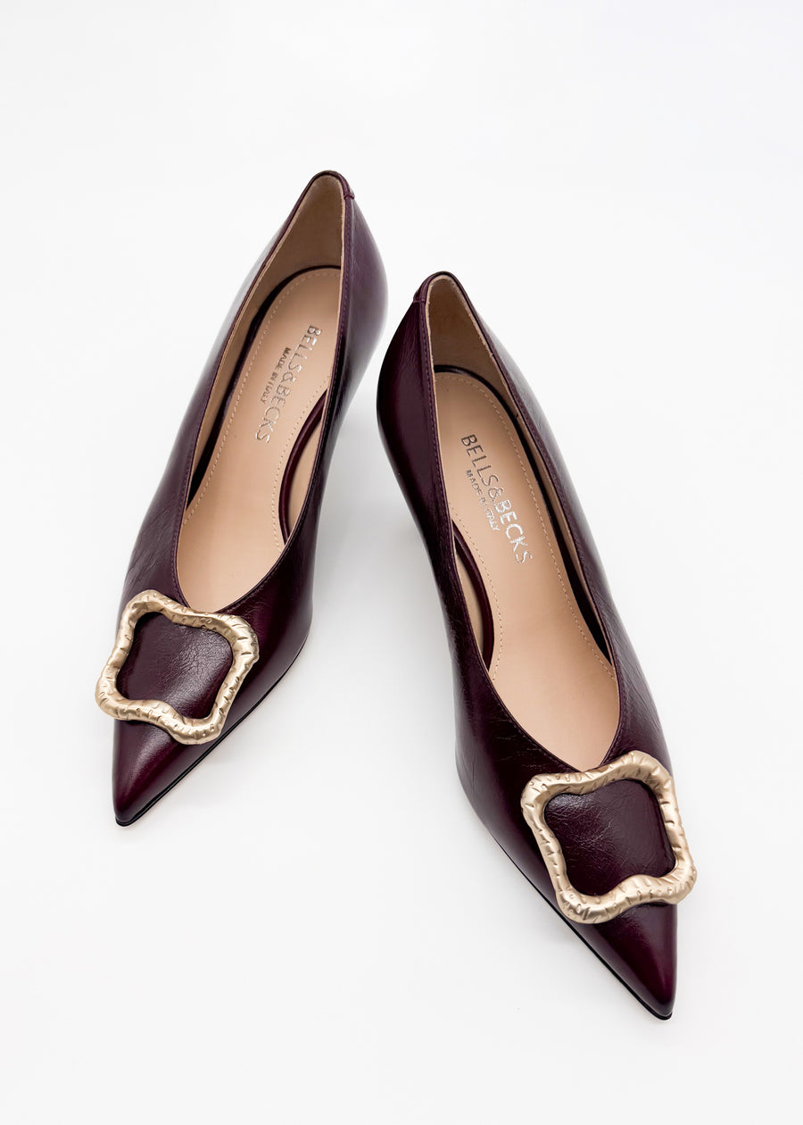Pump with Ornament Burgundy - Sample Size 37