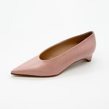 Pointy Toe Mini Wedge Pump Nude - Sample Size 37