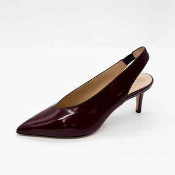 Pointy Toe Slingback Pump Burgundy - Sample Size 37