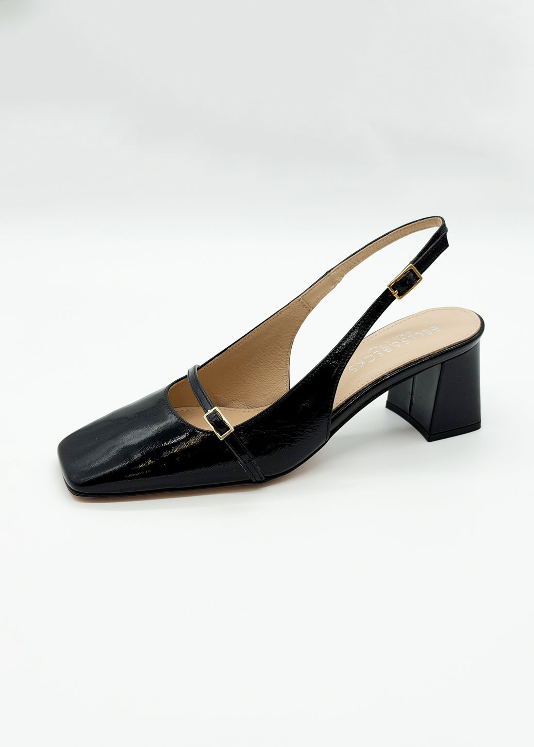 Strap Detail Slingback Black - Sample Size 37