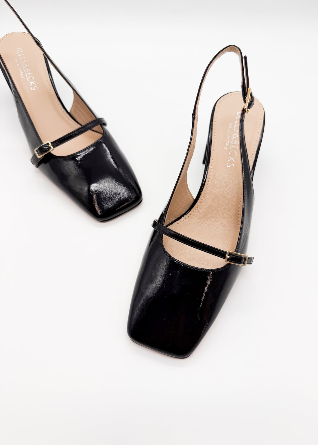 Strap Detail Slingback Black - Sample Size 37