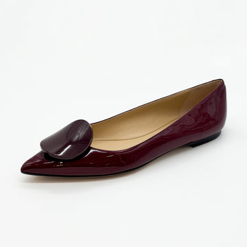Flat with Round Disc Burgundy - Sample Size 37
