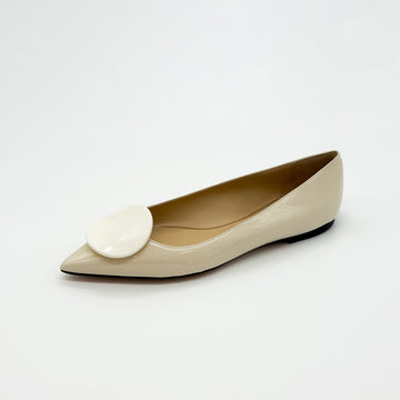 Flat with Round Disc Ivory - Sample Size 37