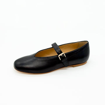 Round Toe Mary Jane Flat Black - Sample Size 37