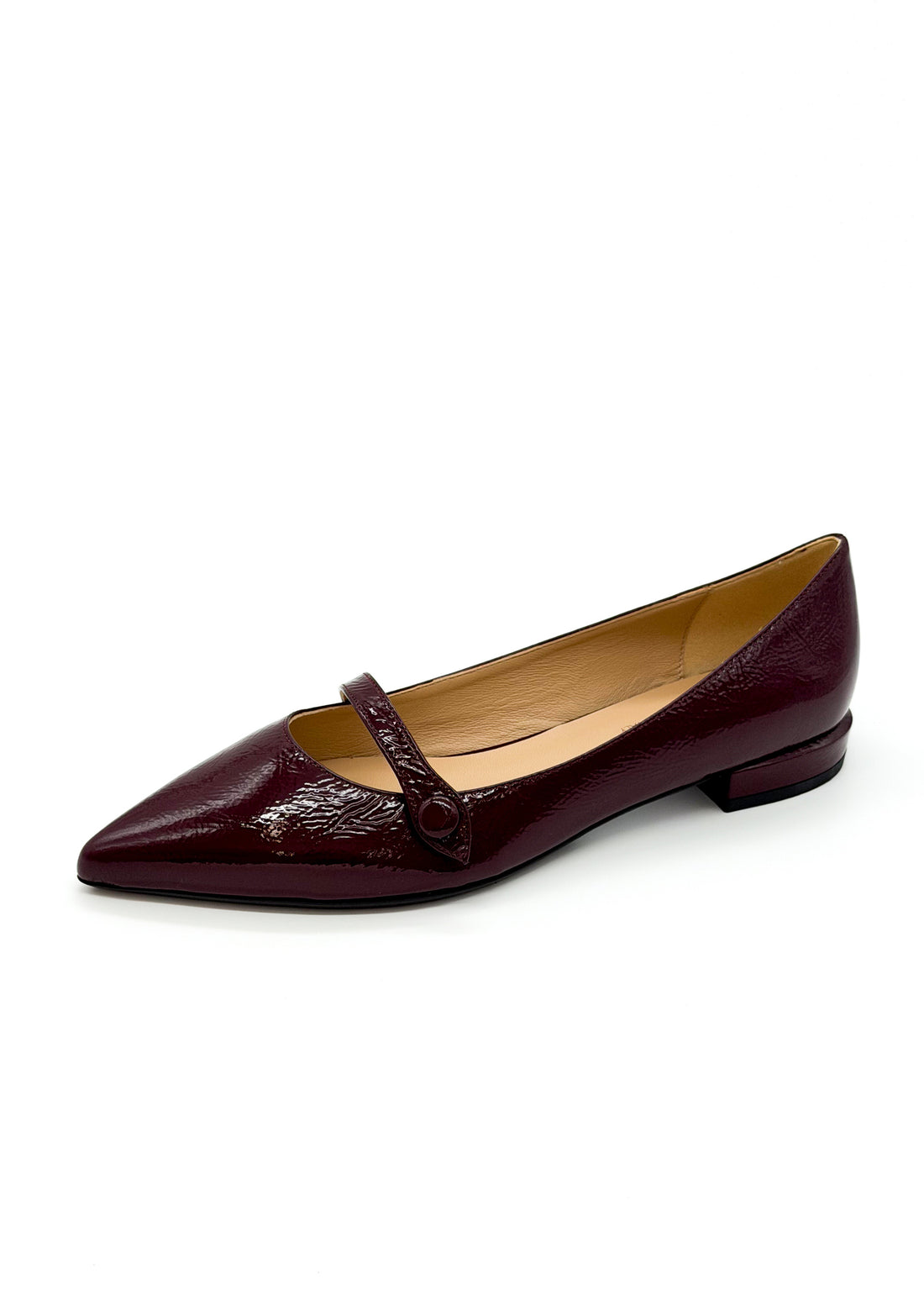 Flat with Strap Burgundy - Sample Size 37