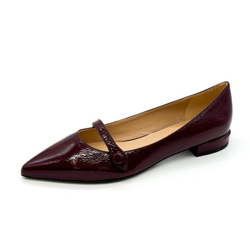 Flat with Strap Burgundy - Sample Size 37