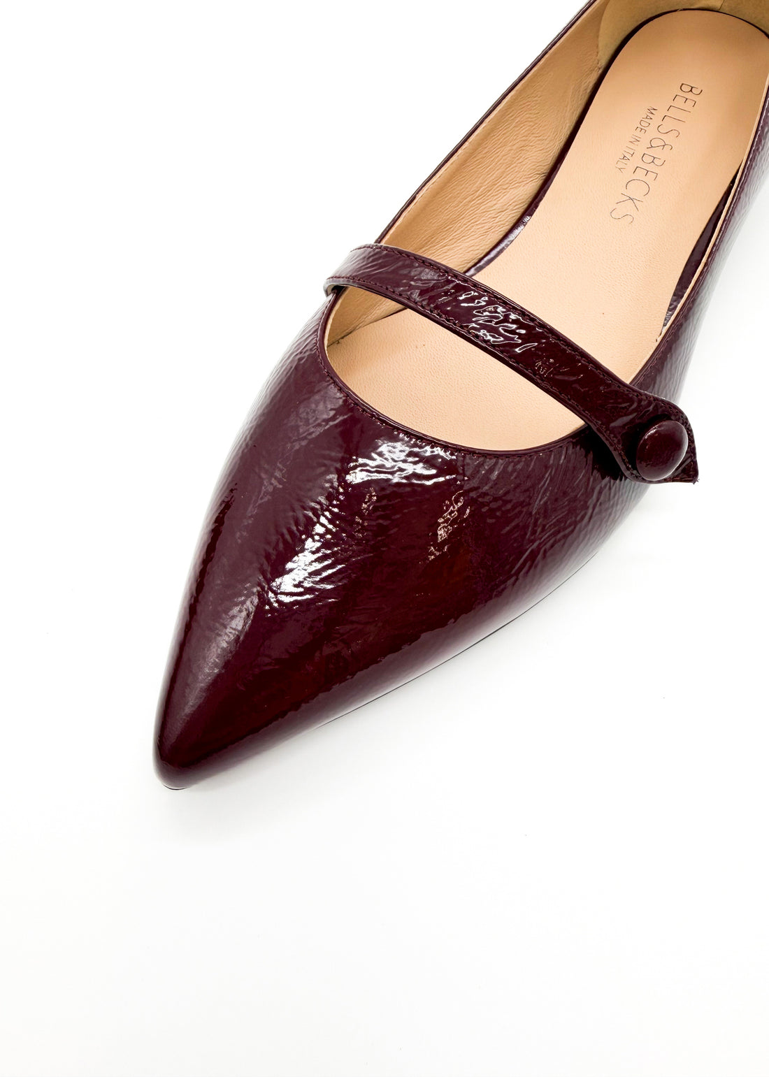 Flat with Strap Burgundy - Sample Size 37