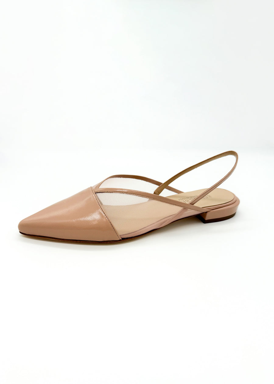Flat Slingback with Mesh Nude - Sample Size 37