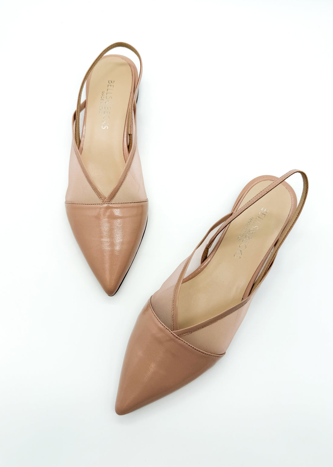 Flat Slingback with Mesh Nude - Sample Size 37