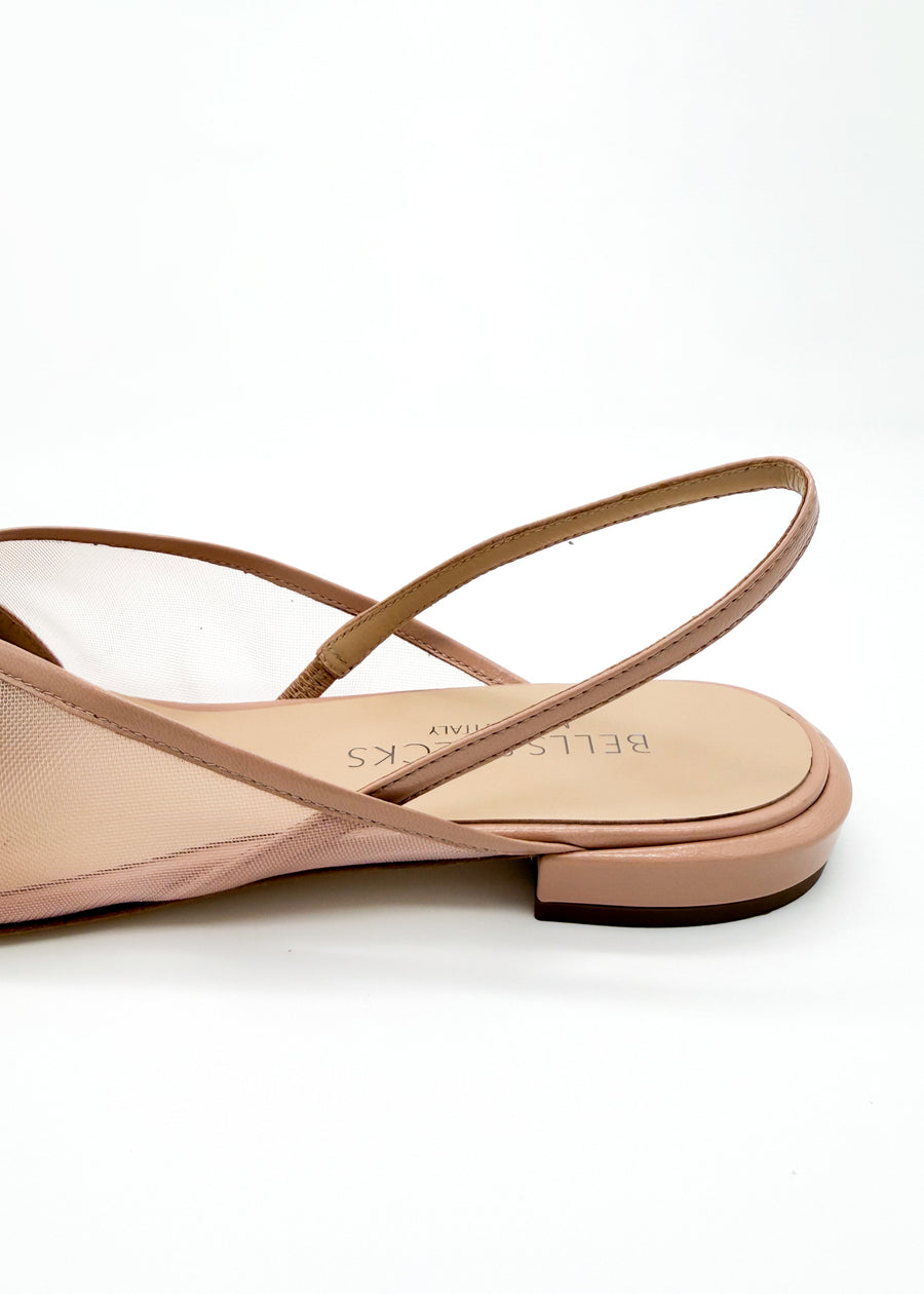 Flat Slingback with Mesh Nude - Sample Size 37