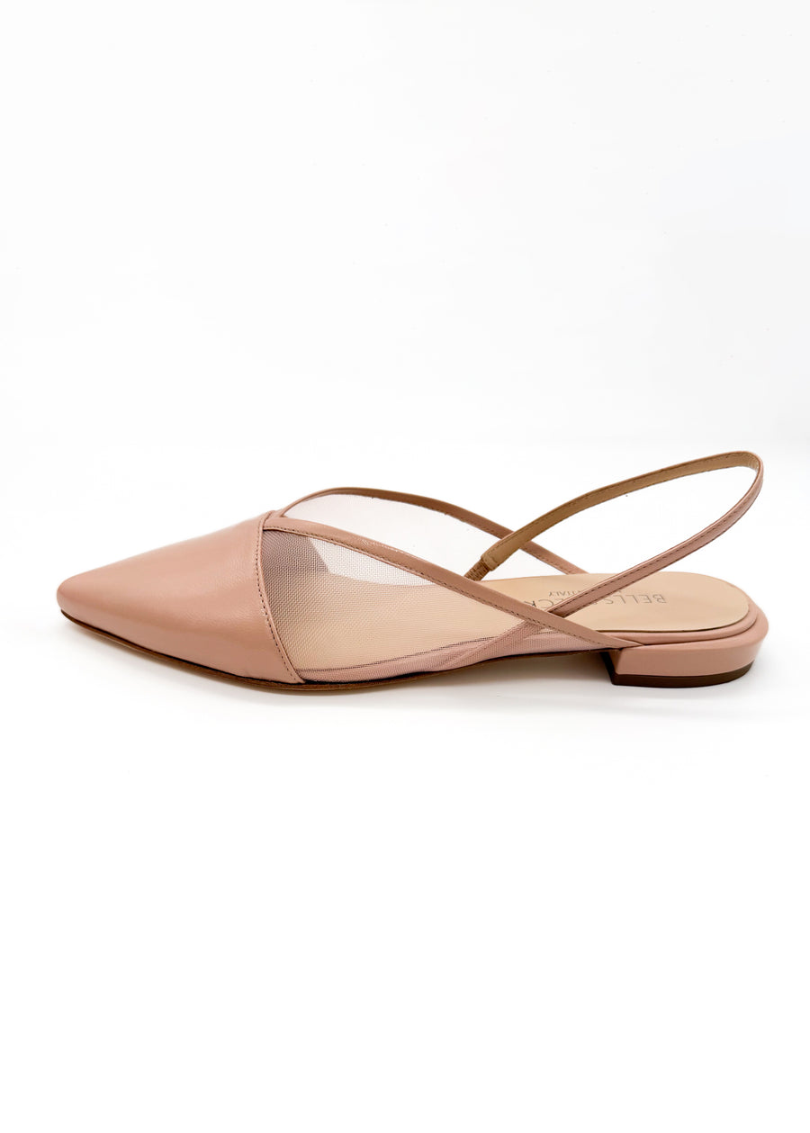 Flat Slingback with Mesh Nude - Sample Size 37