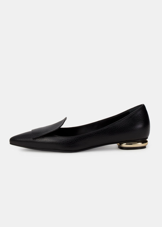 The Lia Black Slip-On Designer Loafer - Luxury Italian Flat Shoes ...