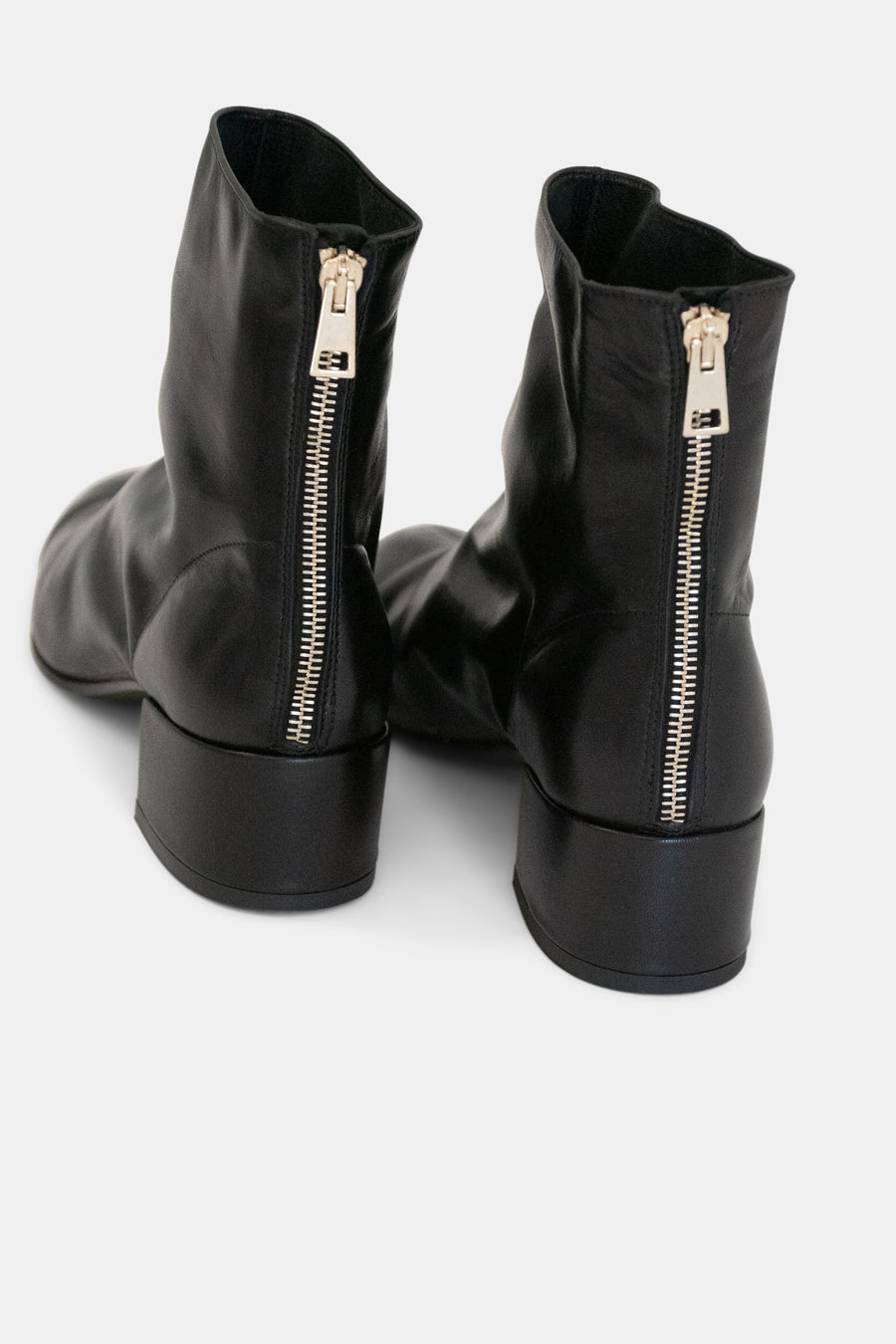Unlined Round Toe Bootie Black - Sample Size 37
