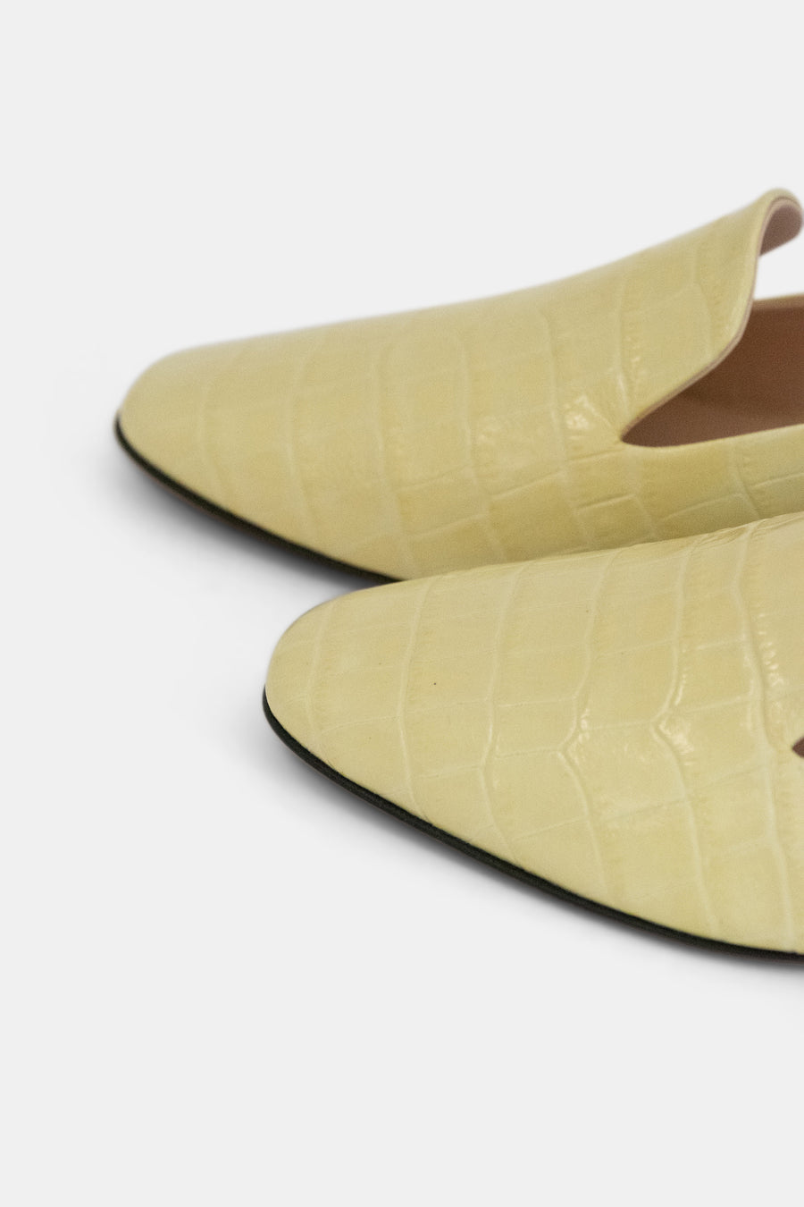 Round Toe Loafer Yellow Croco - Sample Size 37